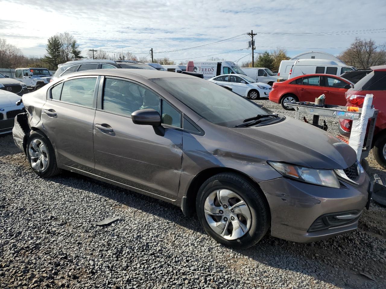 2015 Honda Civic VIN 19XFB2F55FE290562 Copart auction photo, side / rear end damage thumbnail 4