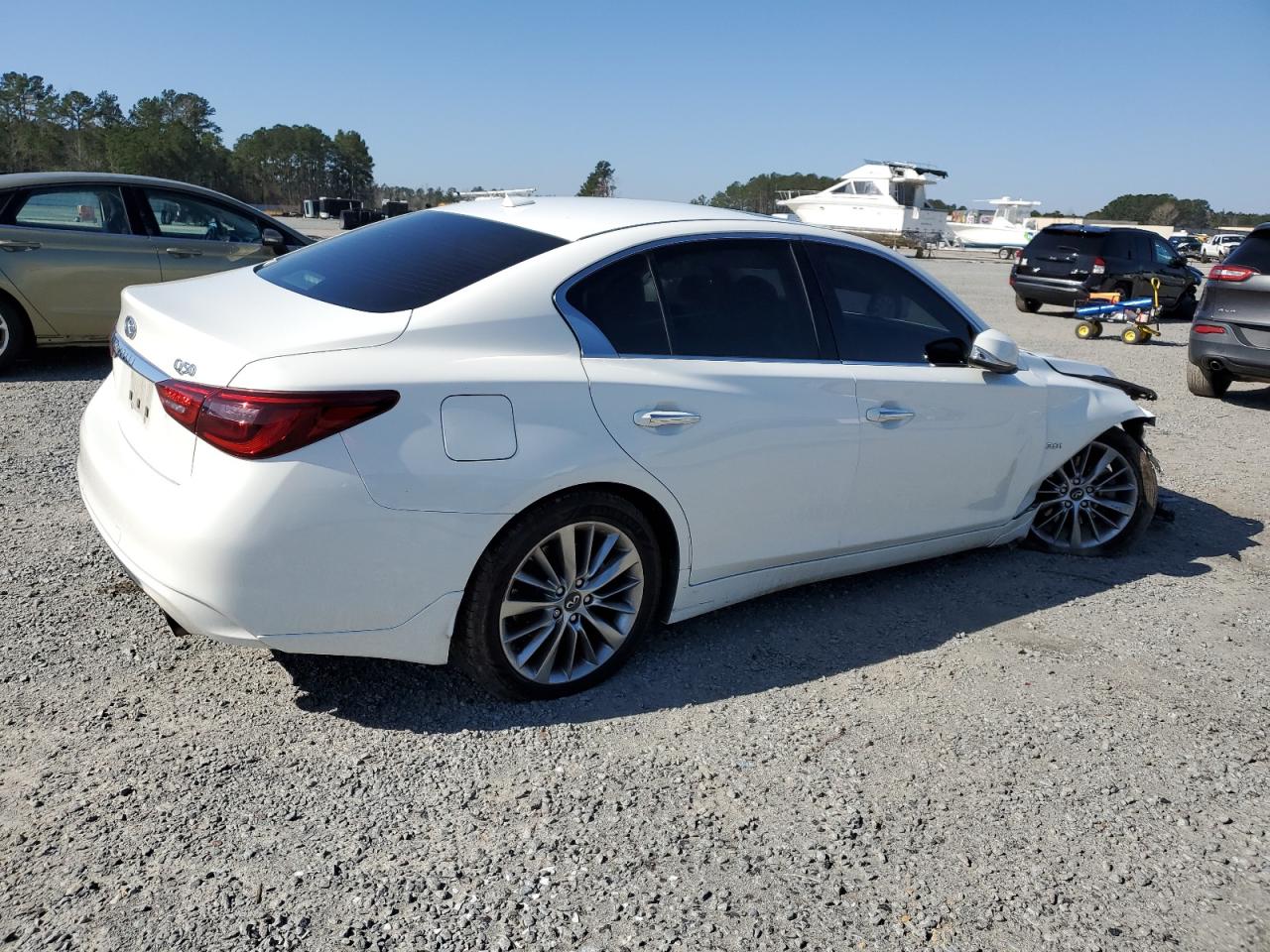 2019 Infiniti Q50 VIN JN1EV7AP2KM518167 Copart auction photo, front end damage thumbnail 3