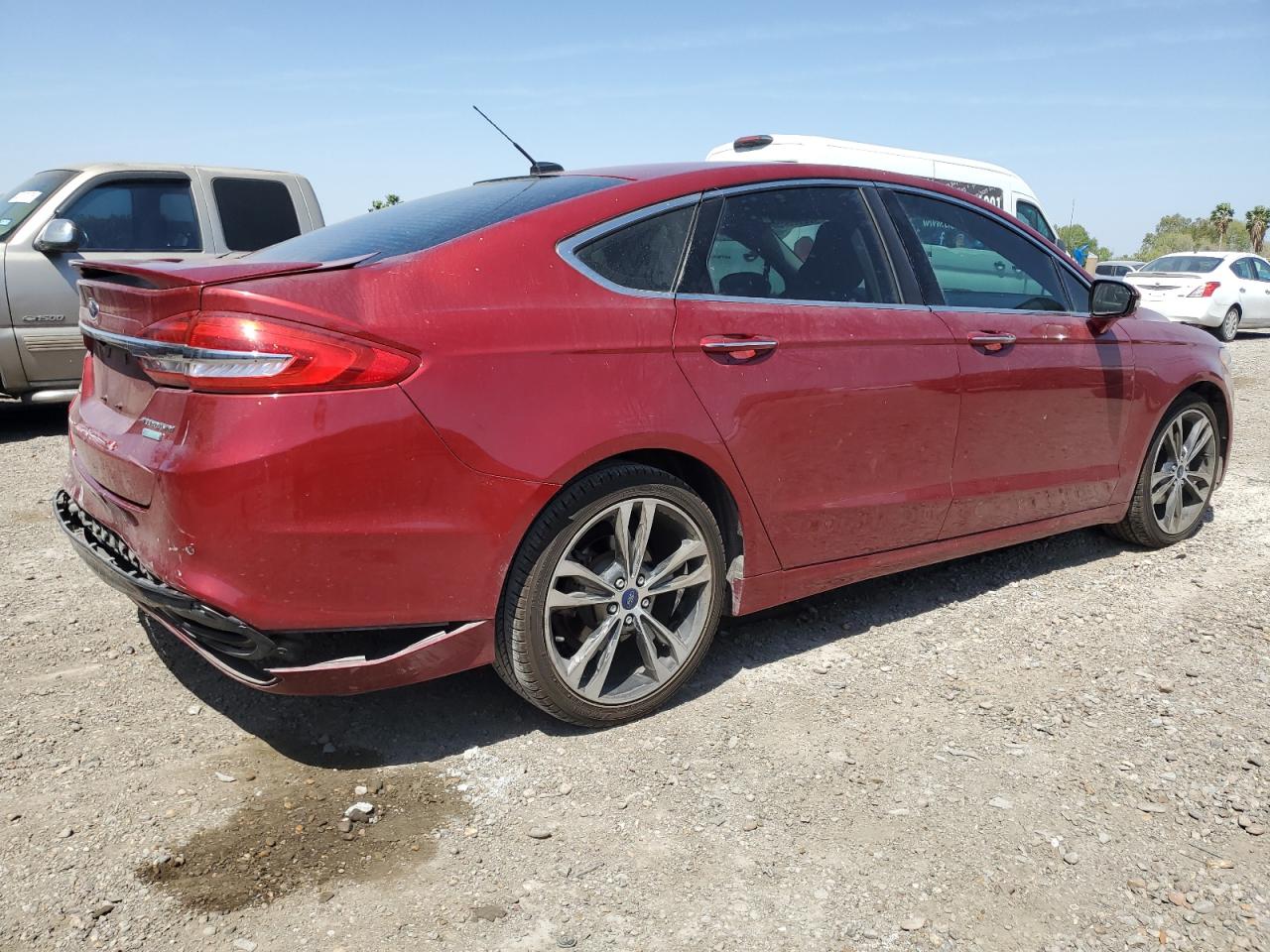 2017 Ford Fusion VIN 3FA6P0K92HR140912 Copart auction photo, rear end damage thumbnail 3
