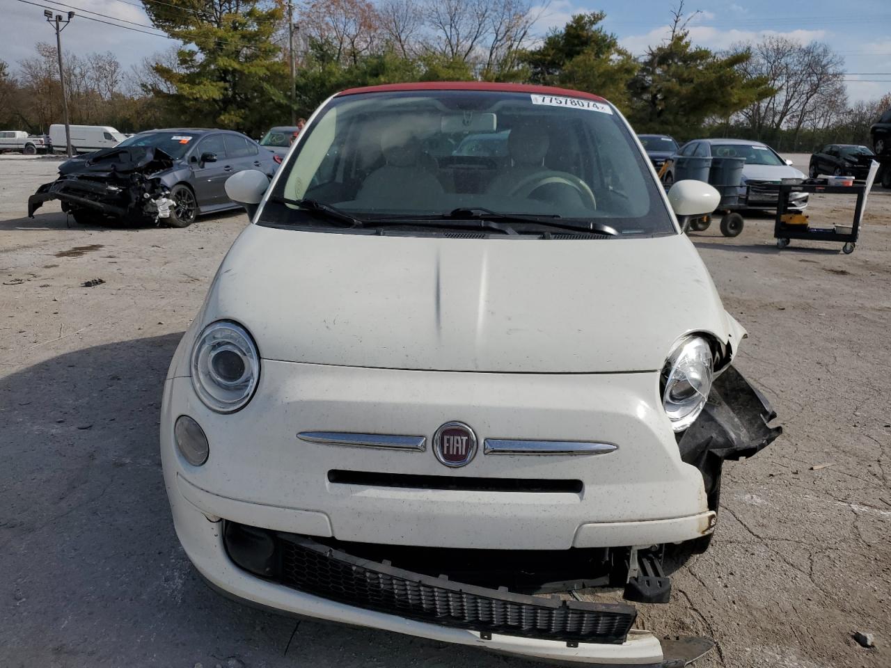 2013 Fiat 500 VIN 3C3CFFDR1DT513889 Copart auction photo, front end / rear end damage thumbnail 5