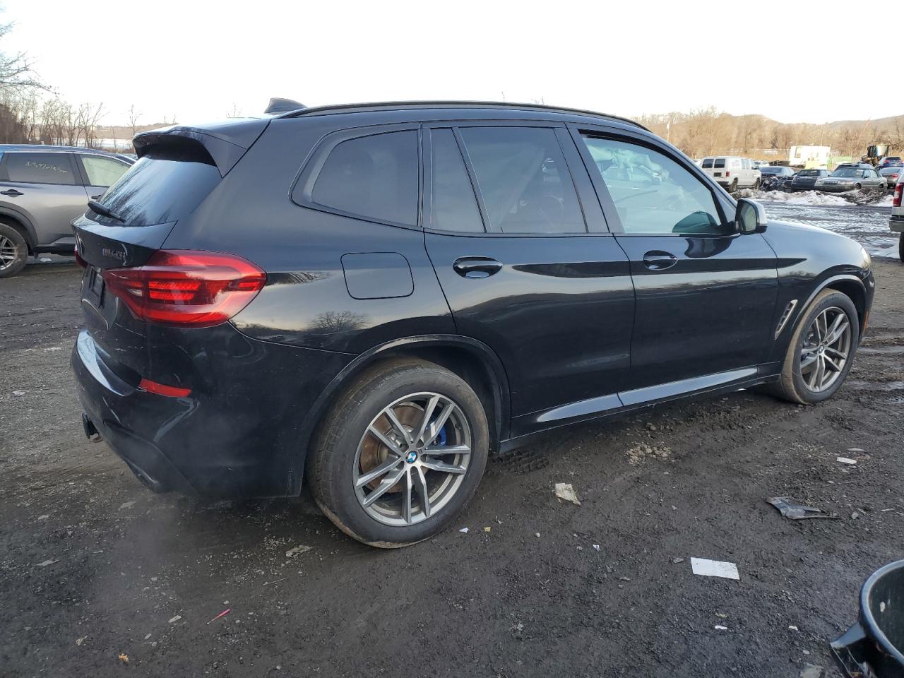 2018 BMW X3 VIN 5UXTS3C56J0Y94831 Copart auction photo, side / front end damage thumbnail 3