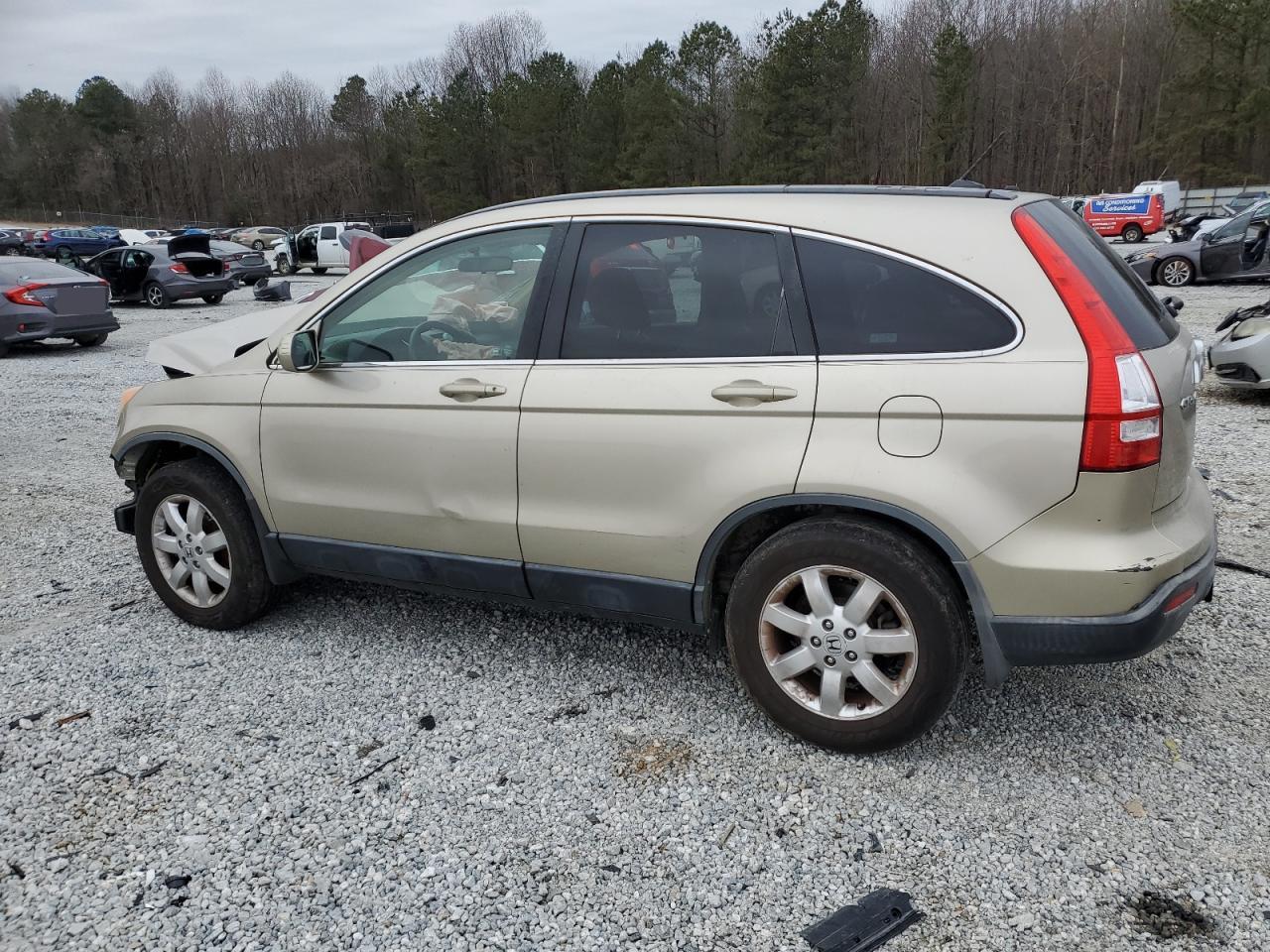 2007 Honda CR-V VIN JHLRE38777C025758 Copart auction photo, front end / rear end damage thumbnail 2