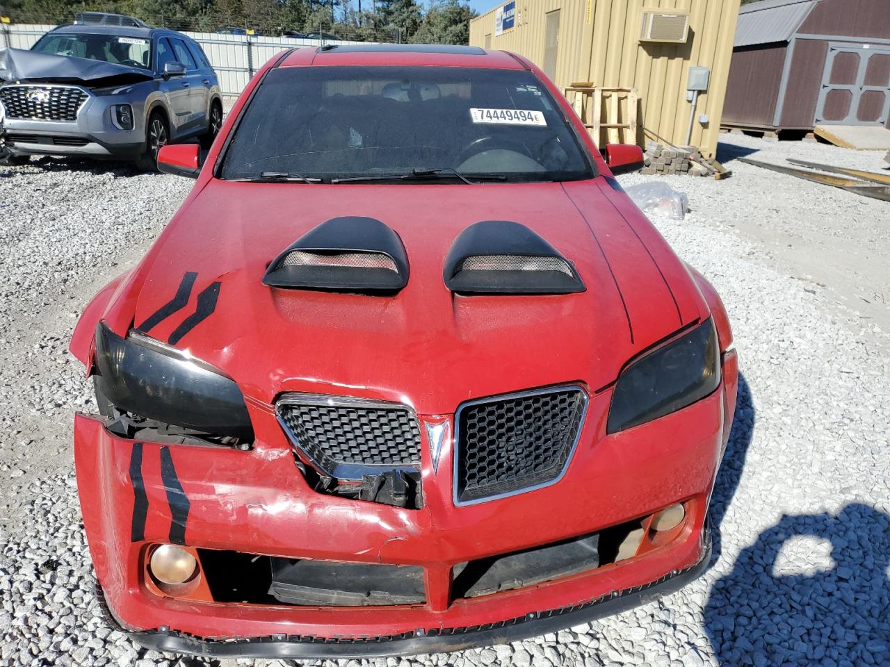 2008 Pontiac G8 VIN 6G2ER57758L139005 Copart auction photo, front end damage thumbnail 5