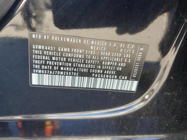 2013 Volkswagen Jetta VIN 3VW637AJ7DM259702 Copart auction photo, minor dent/scratches damage thumbnail 12