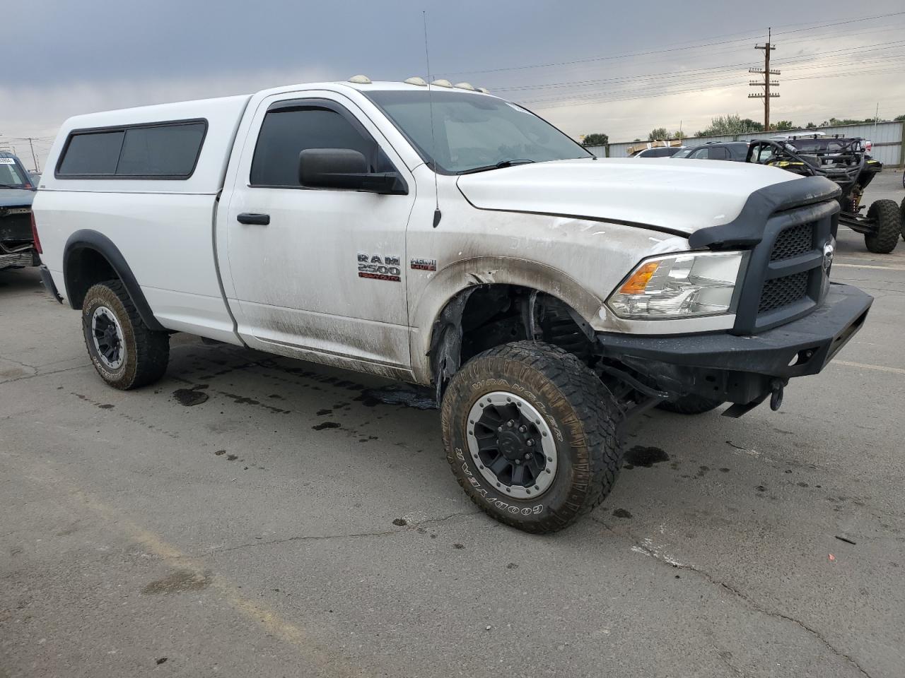 2014 RAM 2500 VIN 3C6MR5AJXEG196180 Copart auction photo, burn - engine damage thumbnail 4