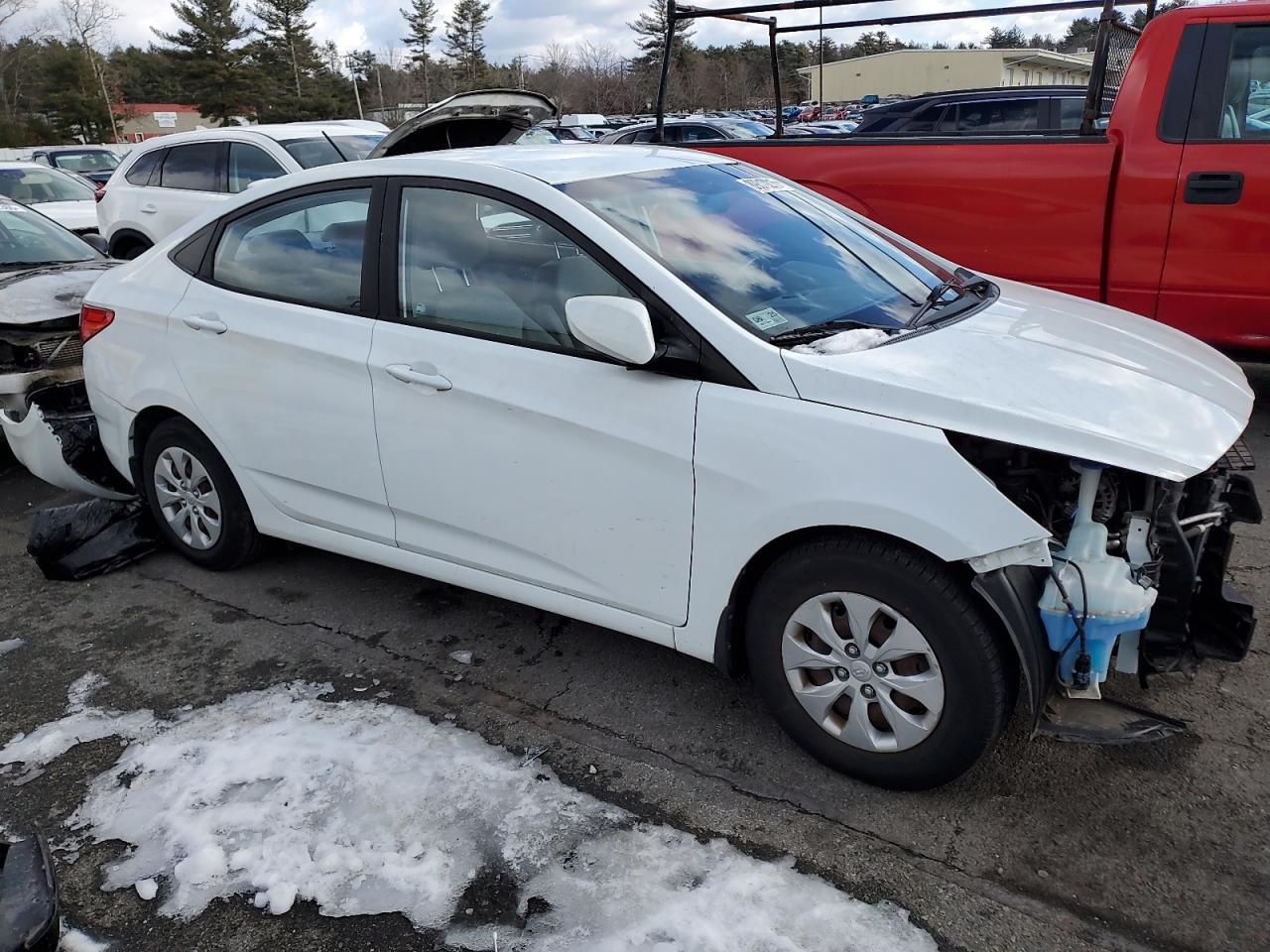 2015 Hyundai Accent VIN KMHCT4AE8FU803366 Copart auction photo, front end damage thumbnail 4