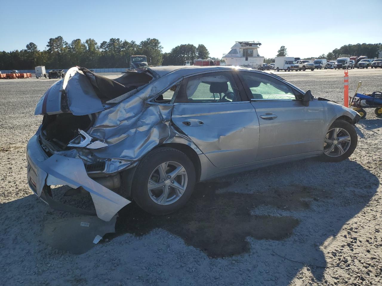 2021 Hyundai Sonata VIN 5NPEG4JA1MH074486 Copart auction photo, rollover / undercarriage damage thumbnail 3