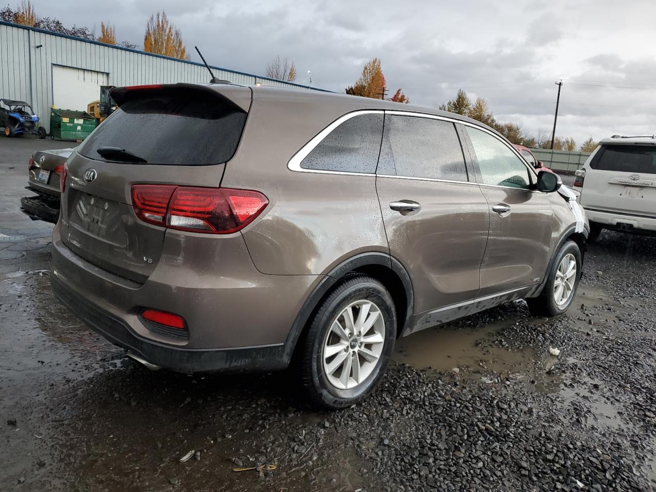 2019 KIA Sorento VIN 5XYPGDA59KG447192 Copart auction photo, front end damage thumbnail 3