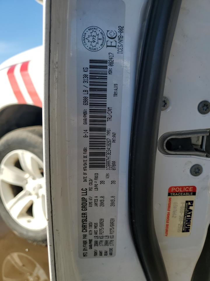 2014 RAM 1500 VIN 1C6RR7HT3ES418267 Copart auction photo, all over damage thumbnail 12