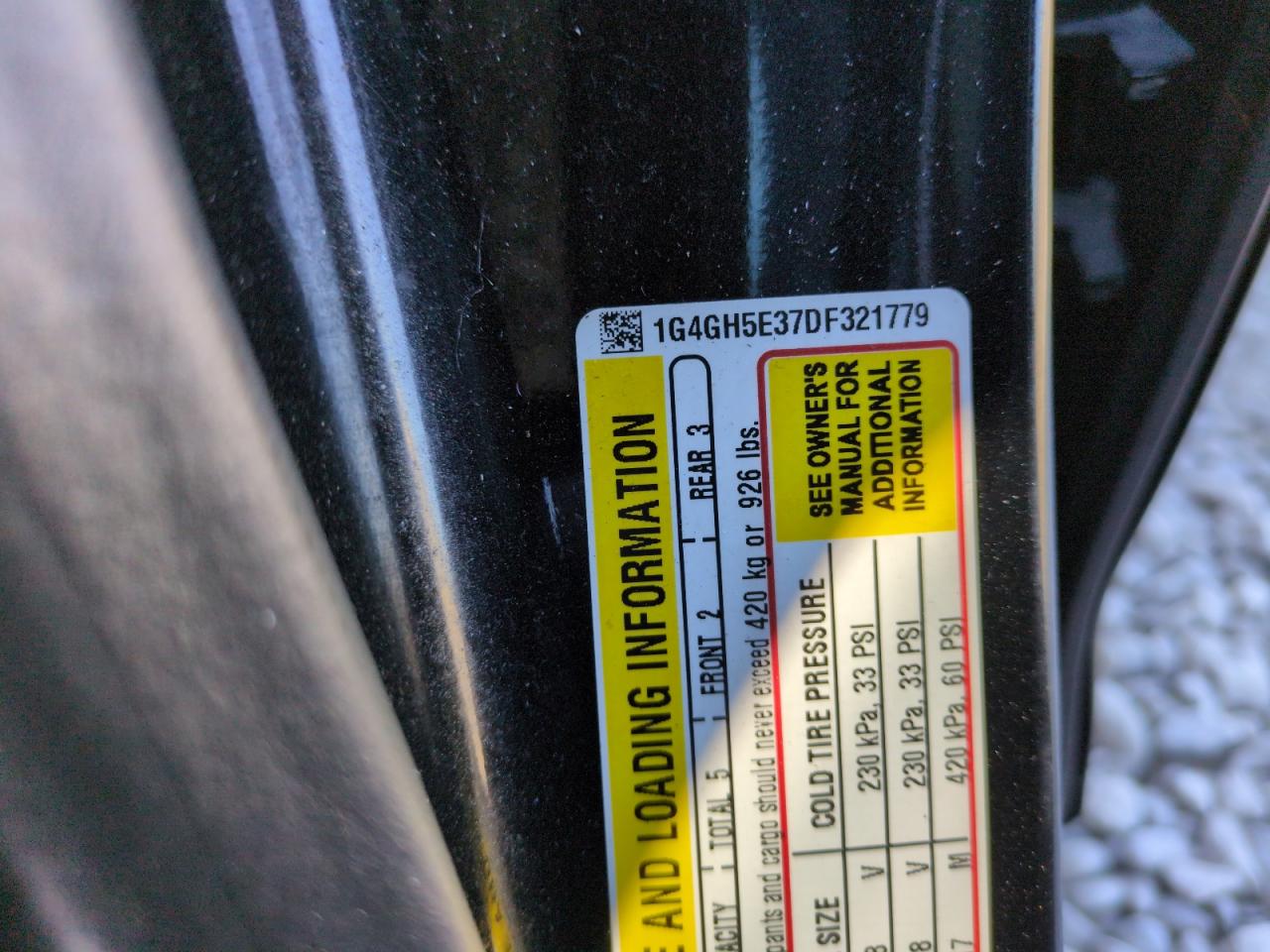 2013 Buick LaCrosse VIN 1G4GH5E37DF321779 Copart auction photo, front end damage thumbnail 13