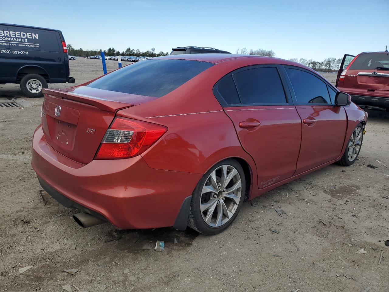 2012 Honda Civic VIN 2HGFB6E58CH705884 Copart auction photo, front end / minor dent/scratches damage thumbnail 3