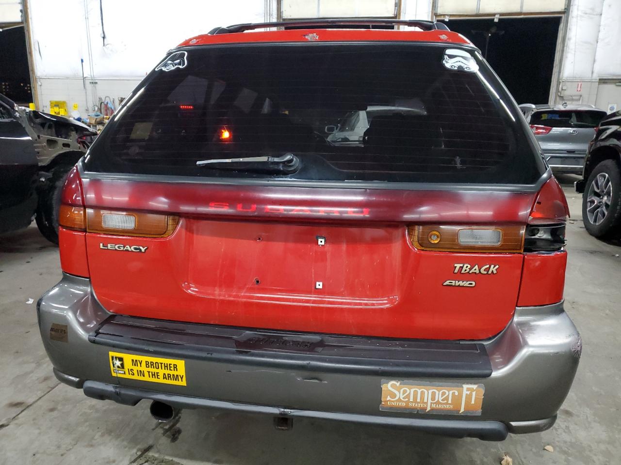 1998 Subaru Legacy VIN 4S3BG6858W7637631 Copart auction photo, side / front end damage thumbnail 6