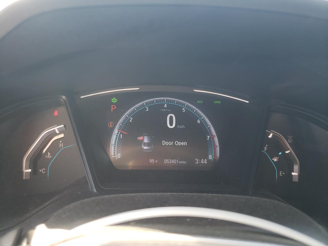 2019 Honda Civic VIN 19XFC2F65KE036091 Copart auction photo, water/flood damage thumbnail 9