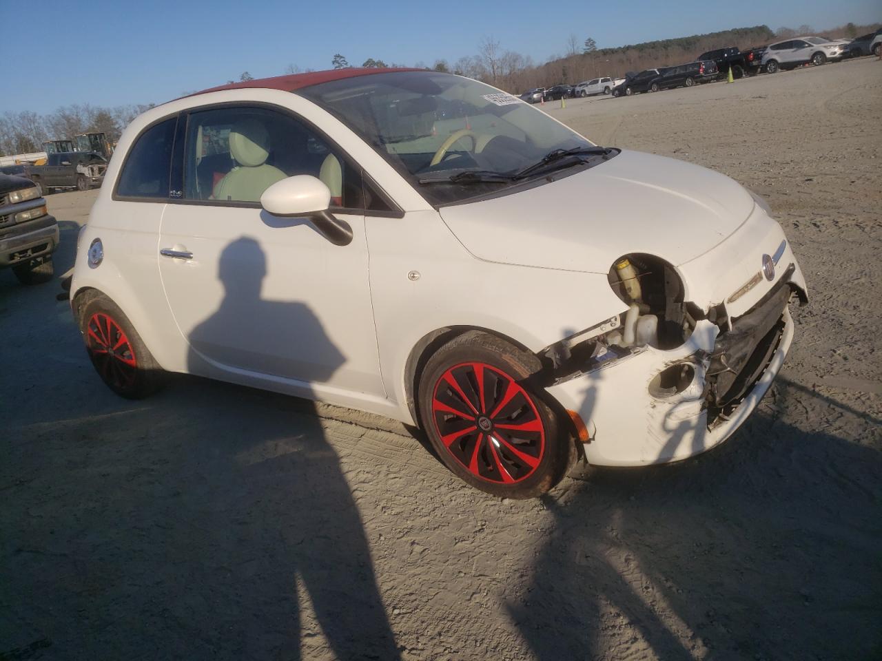2013 Fiat 500 VIN 3C3CFFDR7DT741833 Copart auction photo, front end / minor dent/scratches damage thumbnail 4