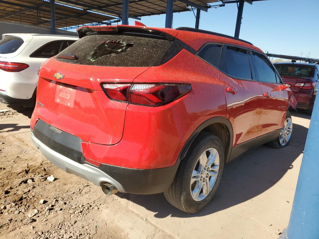 2021 Chevrolet Blazer VIN 3GNKBDRS0MS540341 Copart auction photo, front end damage thumbnail 3