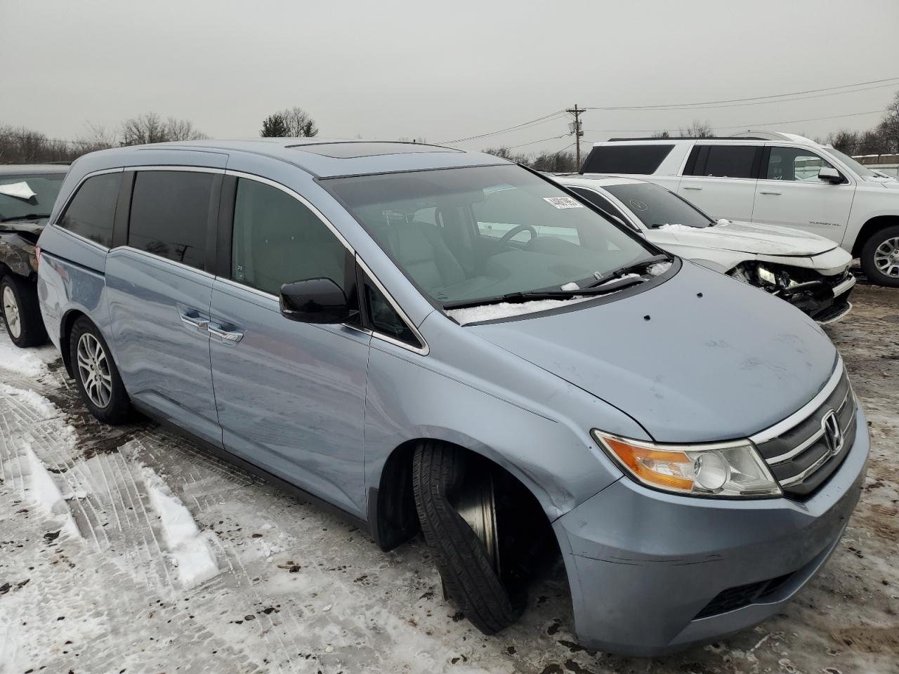 2012 Honda Odyssey VIN 5FNRL5H6XCB102819 Copart auction photo, undercarriage damage thumbnail 4