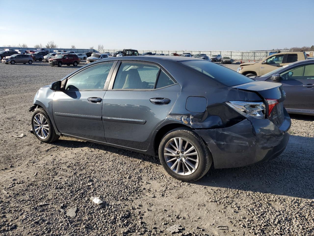 2015 Toyota Corolla VIN 2T1BURHE7FC238346 Copart auction photo, front end / rear end damage thumbnail 2