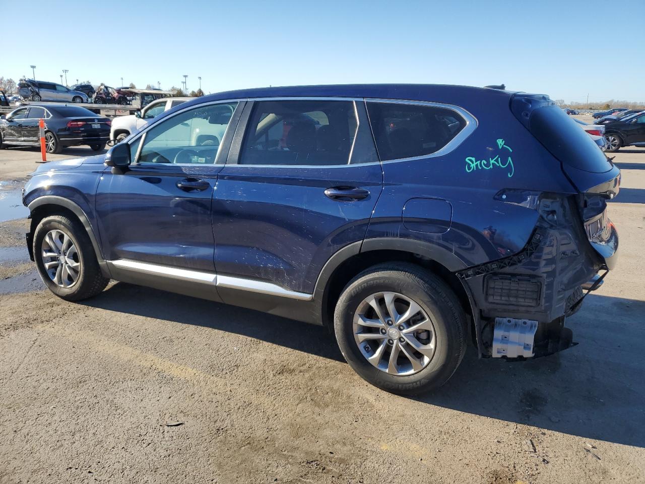 2020 Hyundai Santa Fe VIN 5NMS2CAD0LH179800 Copart auction photo, front end / rear end damage thumbnail 2