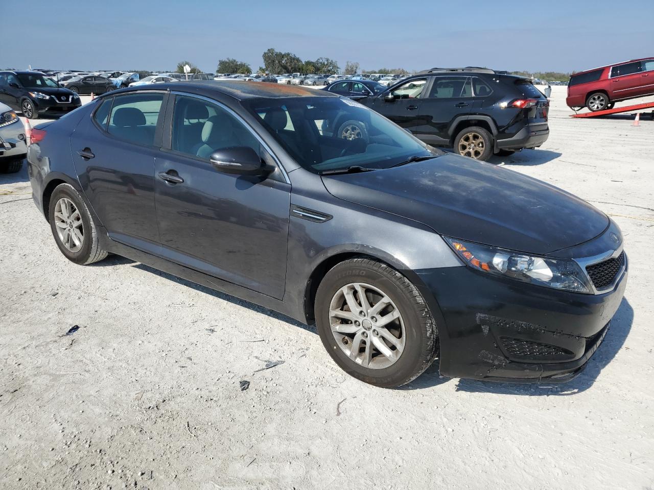 2011 KIA Optima VIN KNAGM4A73B5183614 Copart auction photo, rear end / minor dent/scratches damage thumbnail 4