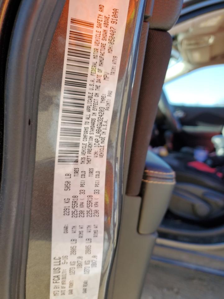 2016 Jeep Grand Cherokee VIN 1C4PJLAB4GW324203 Copart auction photo, front end / side damage thumbnail 13