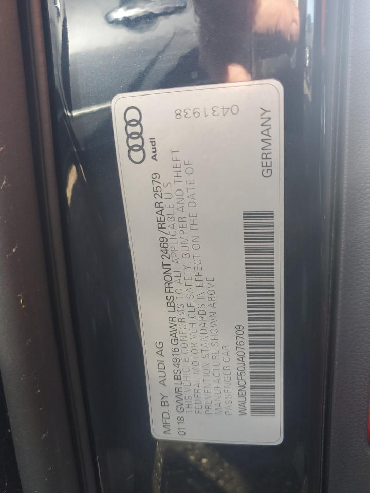 2018 Audi A5 VIN WAUENCF50JA076709 Copart auction photo, vandalism damage thumbnail 12