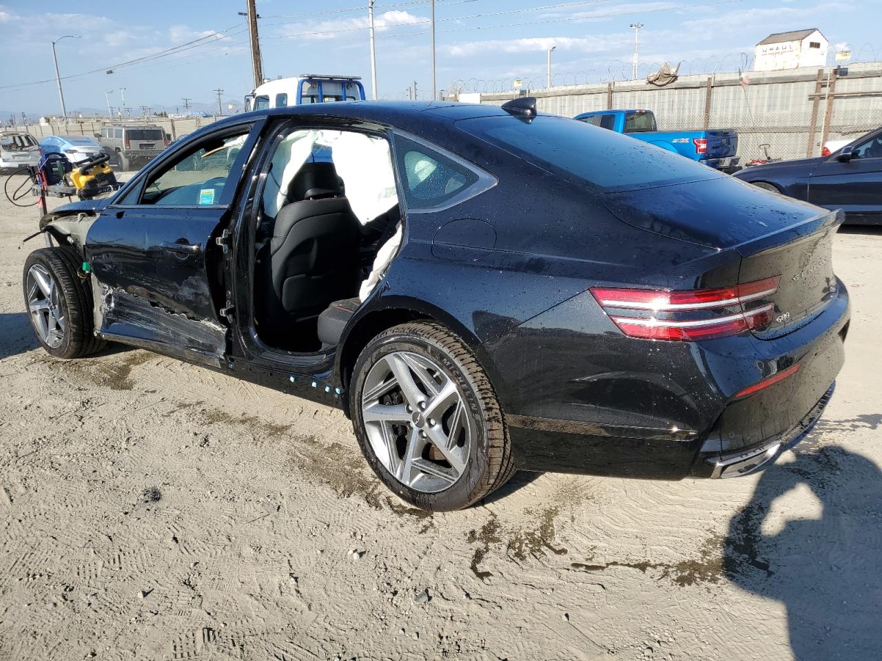 2024 Genesis G80 VIN KMTGB4SD4RU205277 Copart auction photo, side / front end damage thumbnail 2