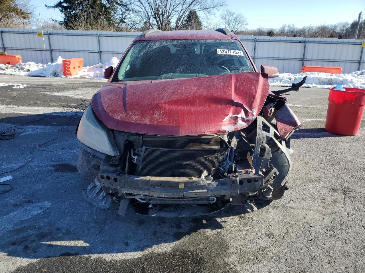 2013 Chevrolet Traverse VIN 1GNKRJKD8DJ223107 Copart auction photo, front end damage thumbnail 5