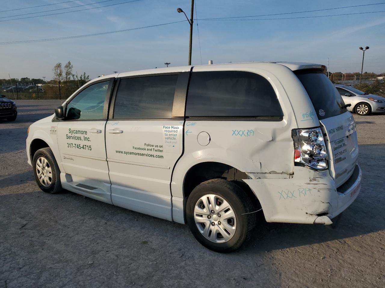 2015 Dodge Caravan VIN 2C7WDGBGXFR634242 Copart auction photo, rear end / minor dent/scratches damage thumbnail 2