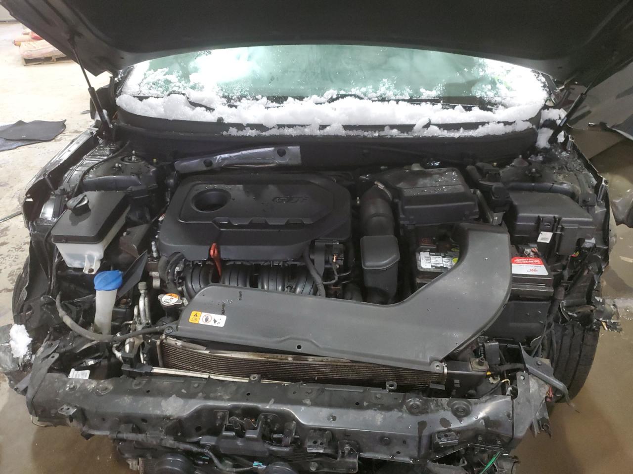2015 Hyundai Sonata VIN 5NPE24AF2FH158586 Copart auction photo, front end / undercarriage damage thumbnail 12