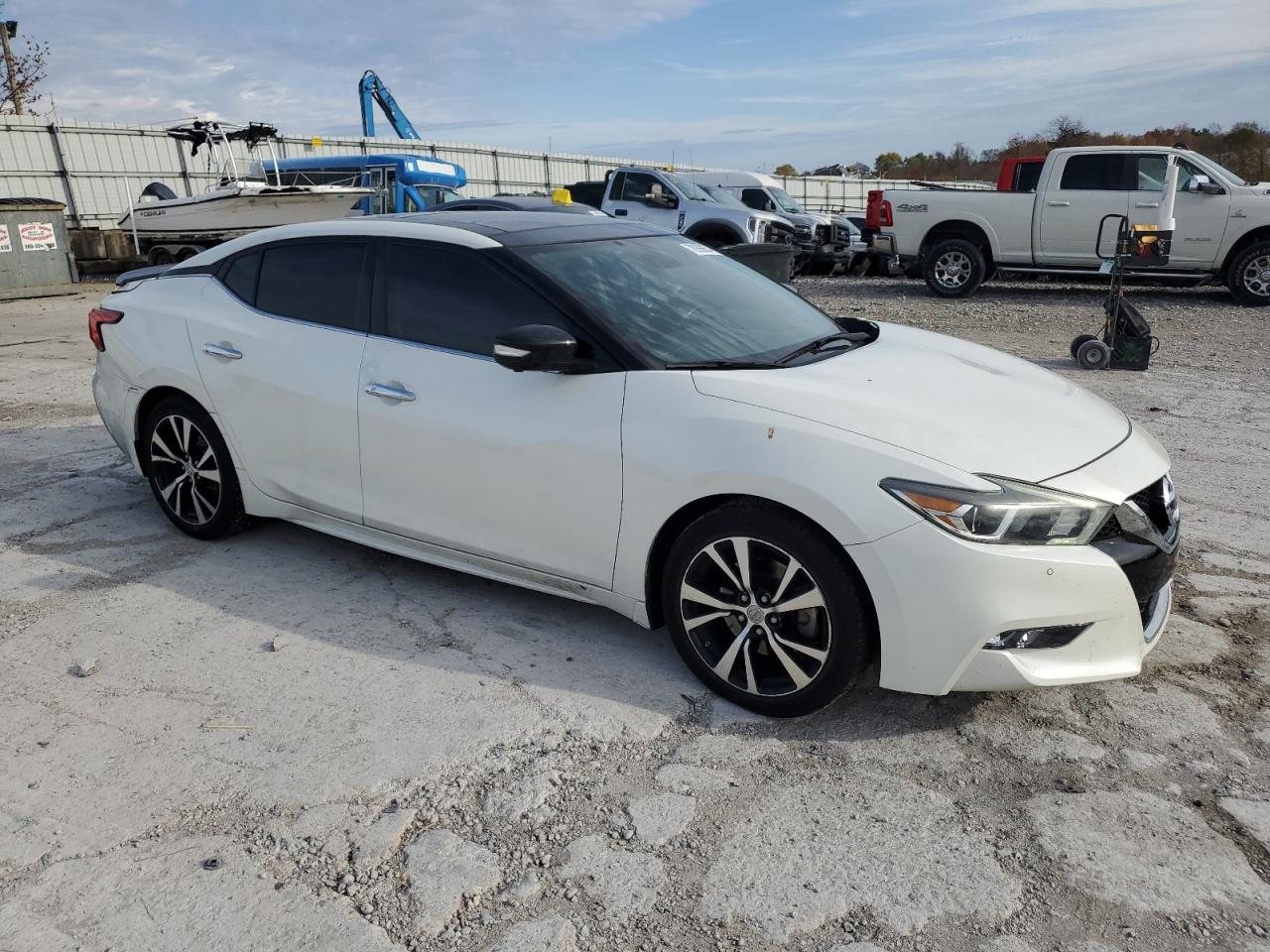 2018 Nissan Maxima VIN 1N4AA6APXJC405000 Copart auction photo, front end / side damage thumbnail 4