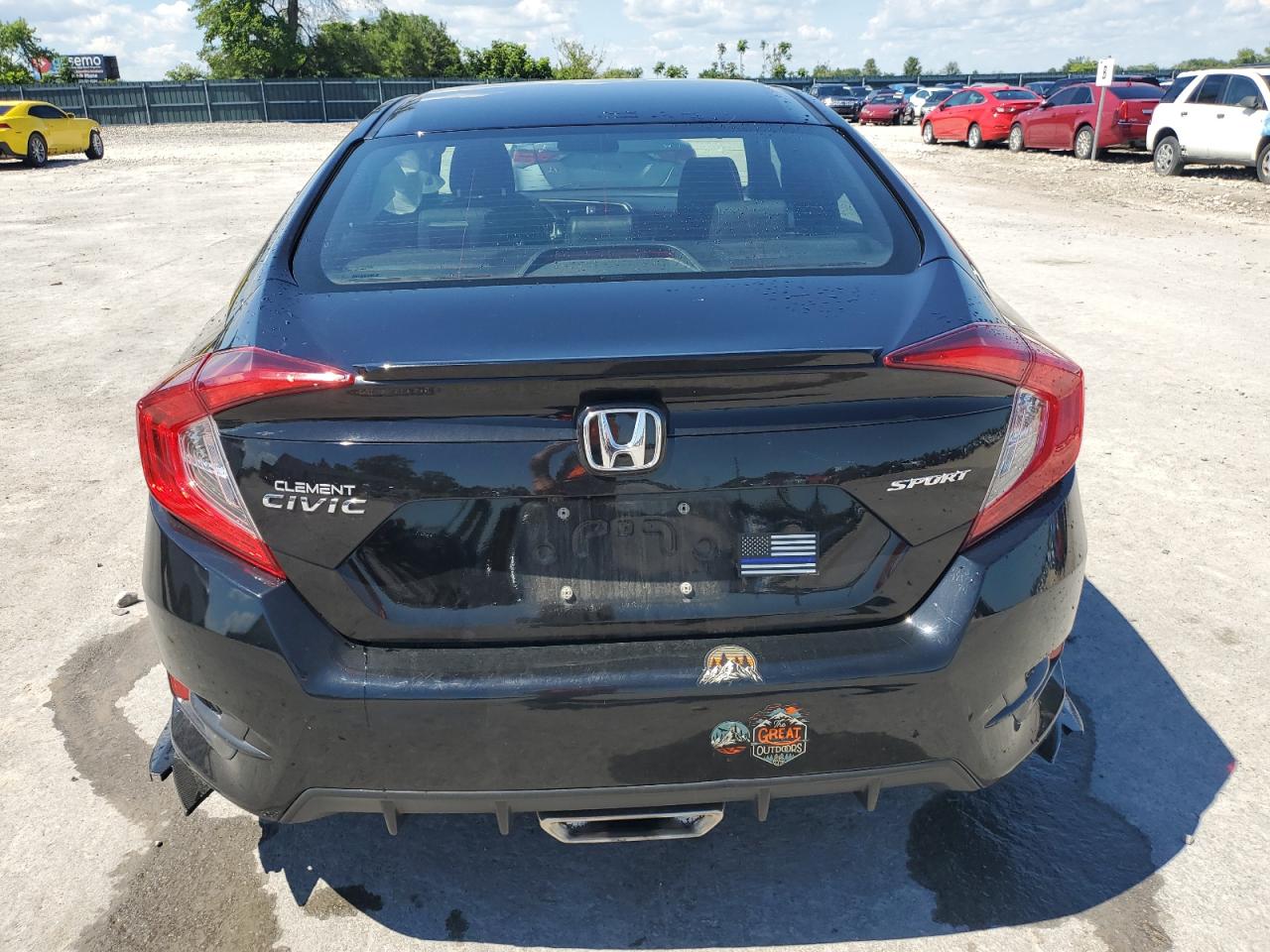 2020 Honda Civic VIN 2HGFC2F81LH503936 Copart auction photo, all over damage thumbnail 6