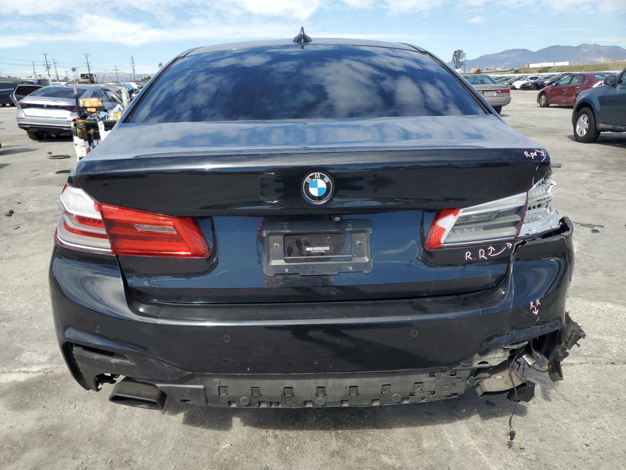 2018 BMW 5er VIN WBAJA9C52JB250629 Copart auction photo, front end damage thumbnail 6