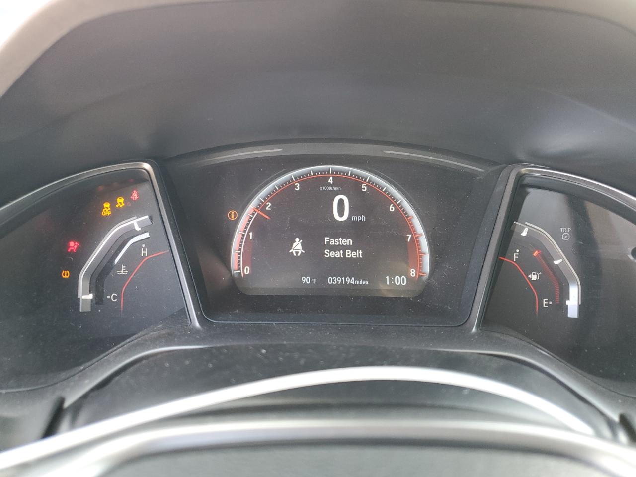 2019 Honda Civic VIN 2HGFC1E53KH702129 Copart auction photo, rear end / side damage thumbnail 9