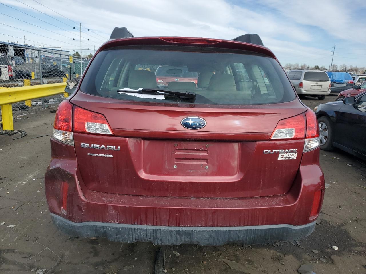 2011 Subaru Outback VIN 4S4BRCAC5B3437112 Copart auction photo, front end / rear end damage thumbnail 6