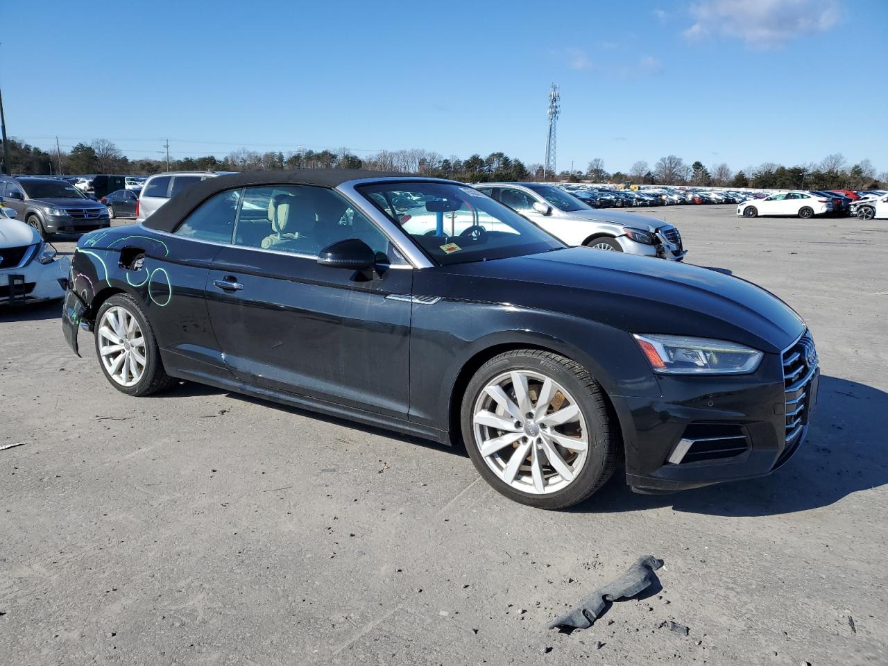 2018 Audi A5 VIN WAUYNGF59JN003464 Copart auction photo, rear end / front end damage thumbnail 4