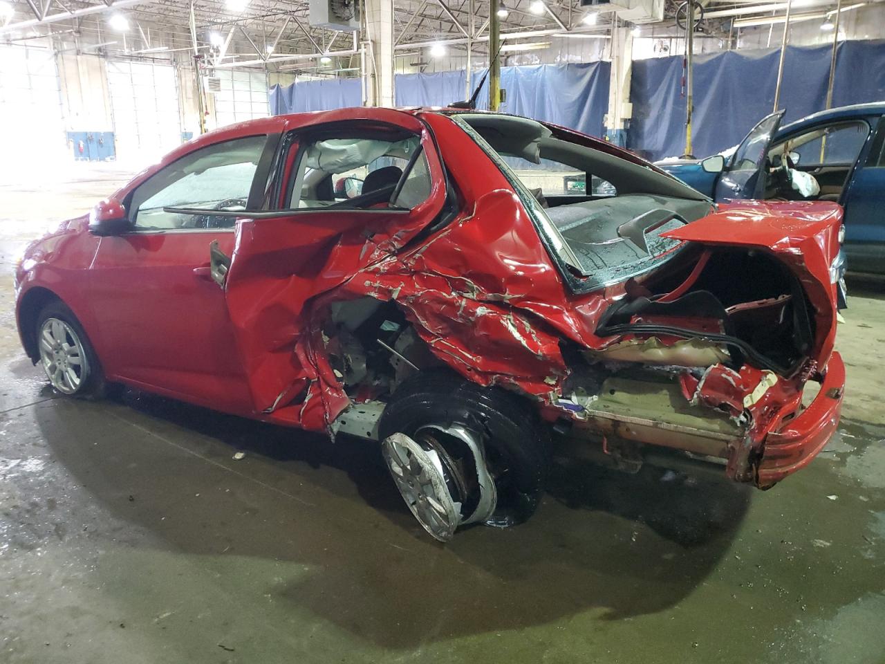 2012 Chevrolet Sonic VIN 1G1JC5SH1C4124148 Copart auction photo, rear end / side damage thumbnail 2