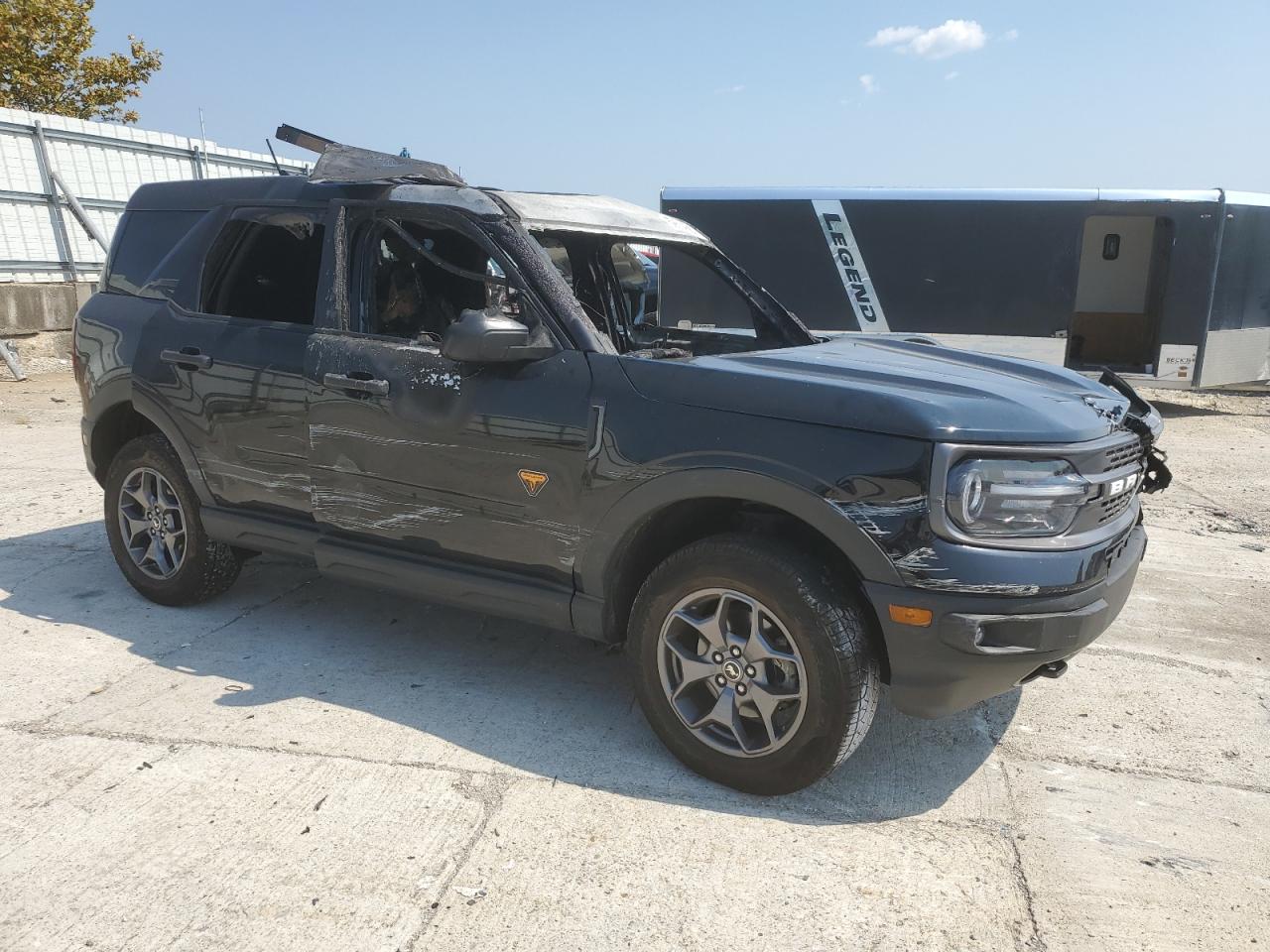 2023 Ford Bronco VIN 3FMCR9D91PRD24547 Copart auction photo, burn damage thumbnail 4