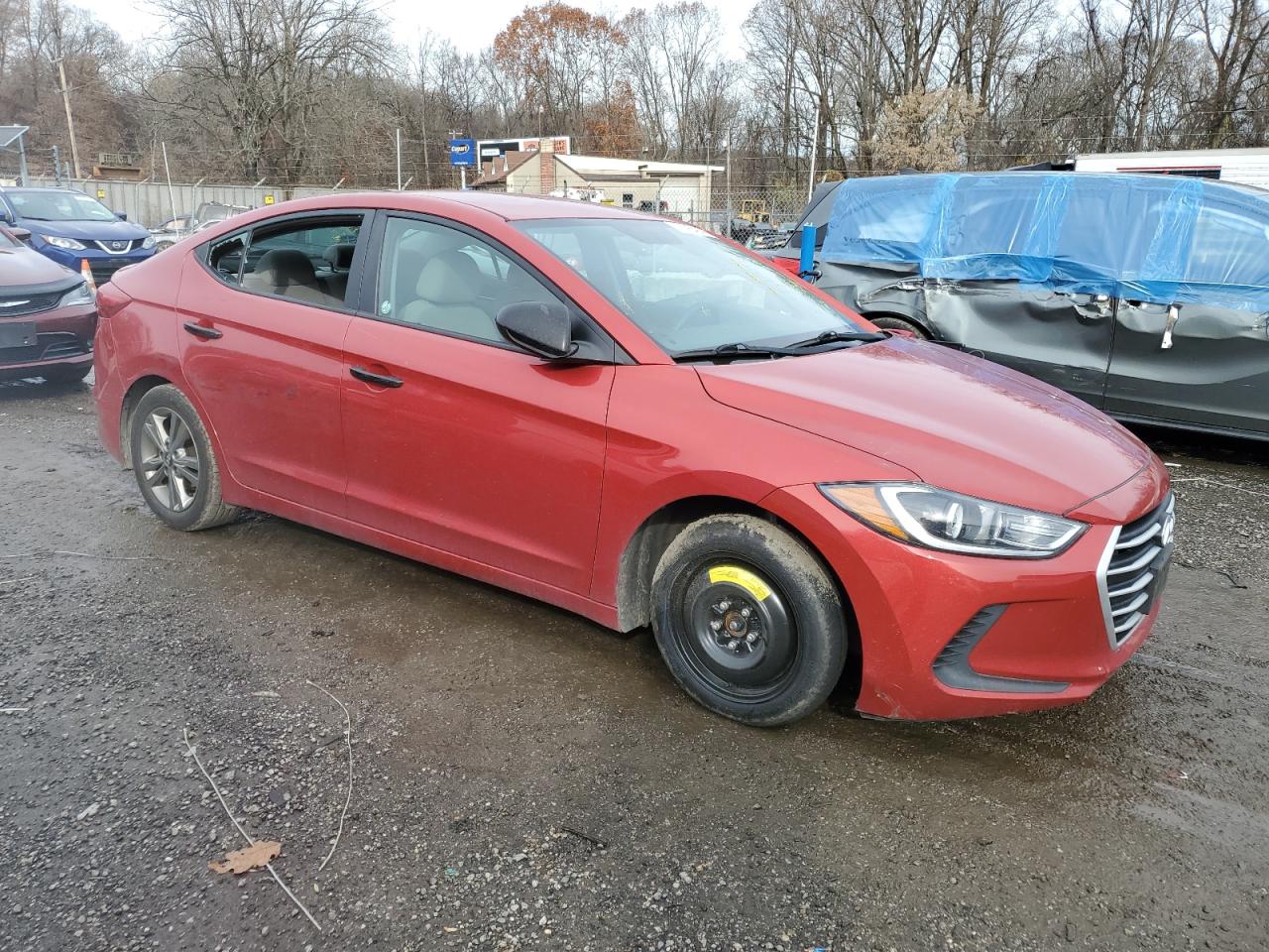 2018 Hyundai Elantra VIN 5NPD84LF7JH335245 Copart auction photo, vandalism / side damage thumbnail 4