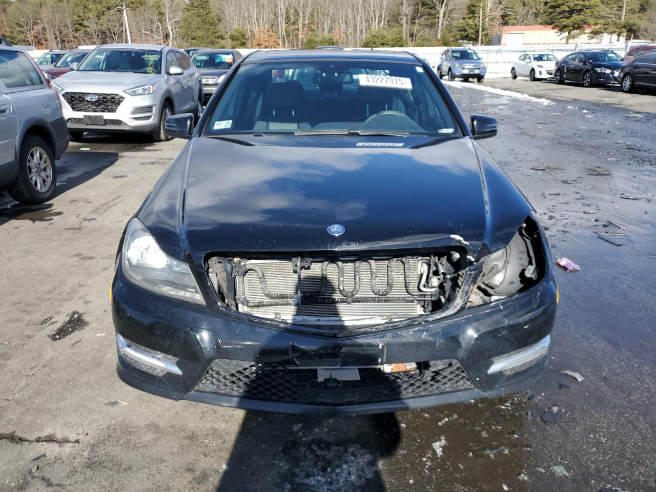 2014 Mercedes-Benz C-klasse VIN WDDGF8AB6ER322632 Copart auction photo, front end / all over damage thumbnail 5