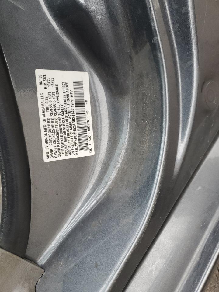 2010 Honda Odyssey VIN 5FNRL3H52AB024142 Copart auction photo, normal wear damage thumbnail 13