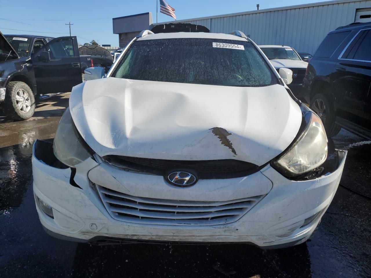 2013 Hyundai Tucson VIN KM8JU3AC0DU724400 Copart auction photo, front end damage thumbnail 5