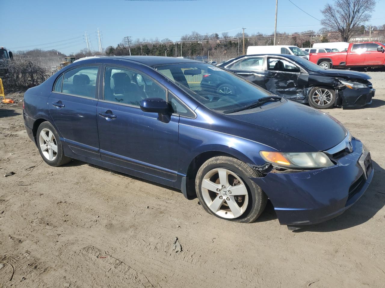 2007 Honda Civic VIN 1HGFA16887L061262 Copart auction photo, front end / minor dent/scratches damage thumbnail 4