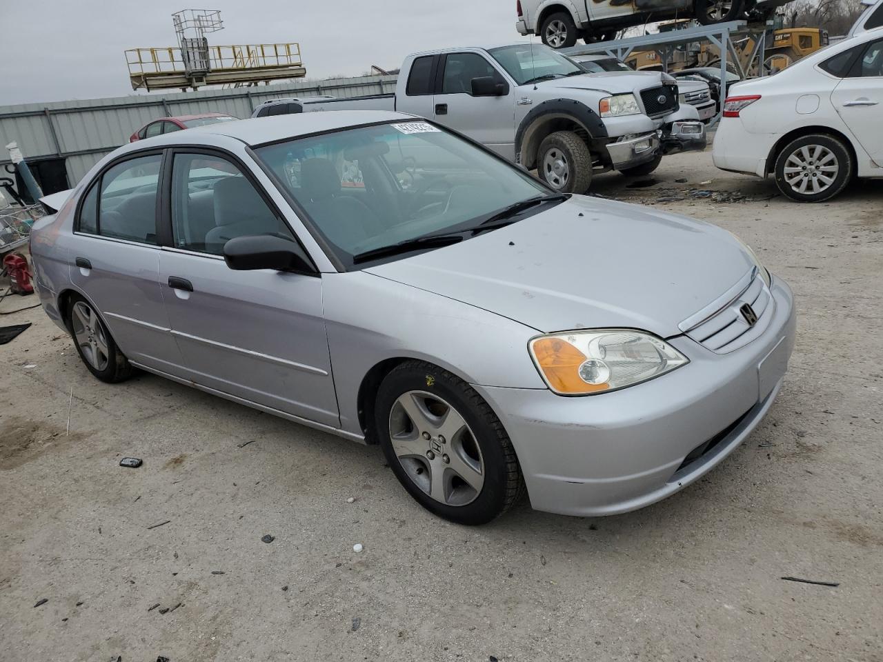 2001 Honda Civic VIN 1HGES155X1L046009 Copart auction photo, rear end damage thumbnail 4