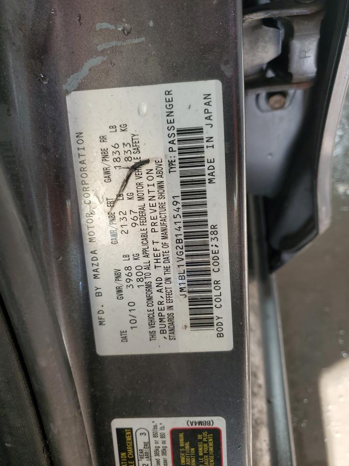 2011 Mazda 3 VIN JM1BL1VG2B1415491 Copart auction photo, burn damage thumbnail 12