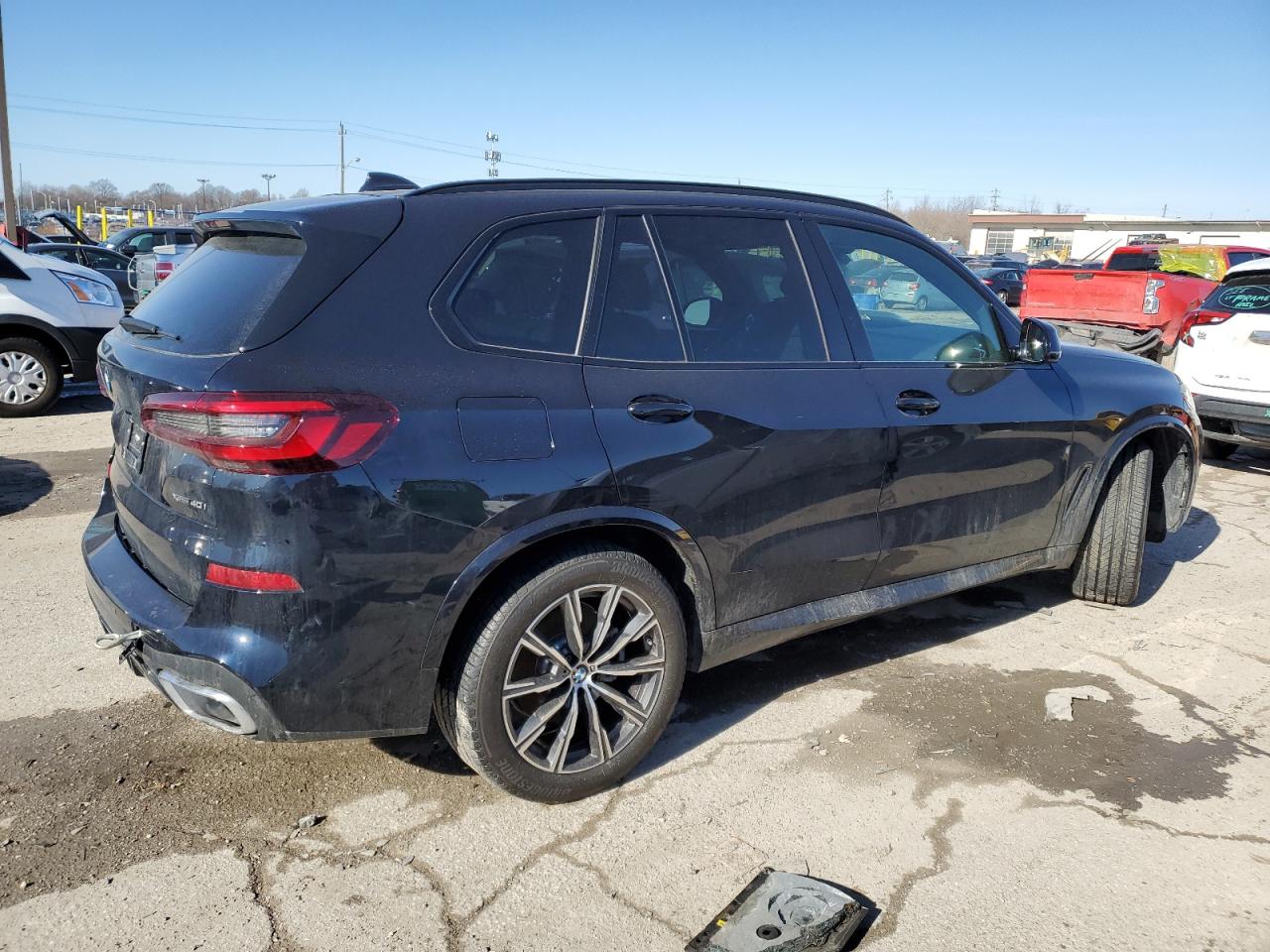2022 BMW X5 VIN 5UXCR6C06N9L95952 Copart auction photo, side / front end damage thumbnail 3