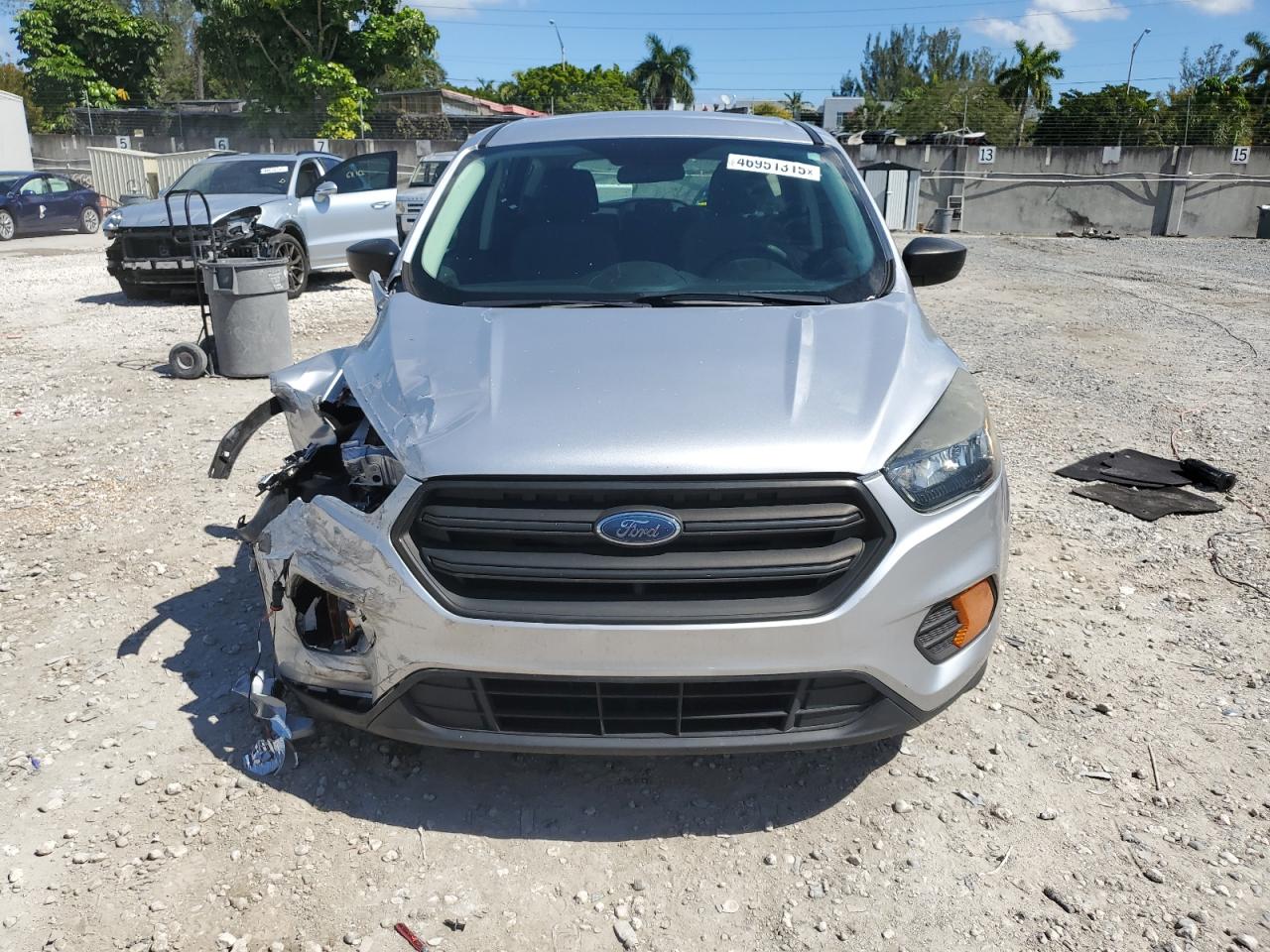 2018 Ford Escape VIN 1FMCU0F75JUB36362 Copart auction photo, front end / undercarriage damage thumbnail 5