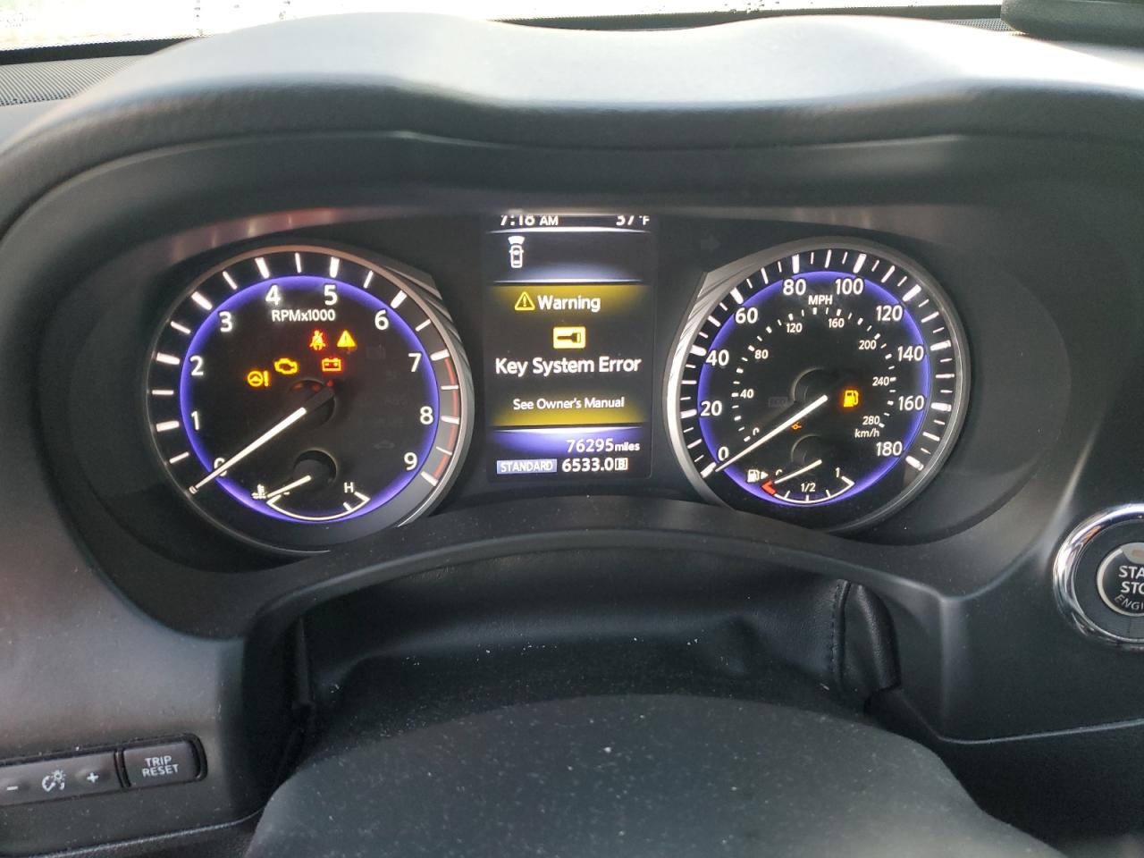 2019 Infiniti Q60 VIN JN1EV7EL0KM290127 Copart auction photo, rear end / front end damage thumbnail 9