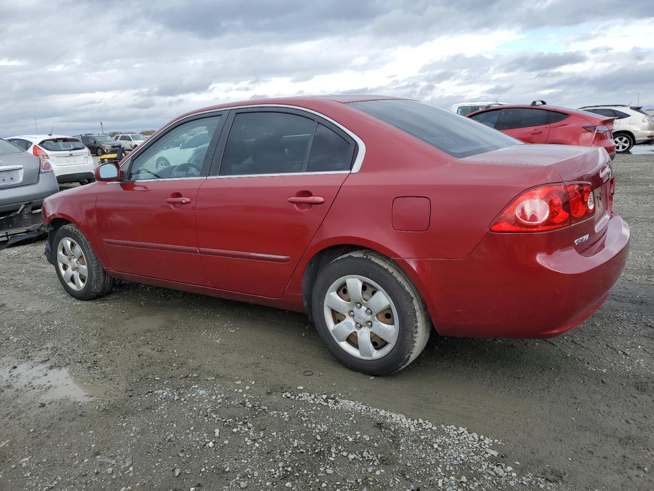2008 KIA Optima VIN KNAGE123085225642 Copart auction photo, front end damage thumbnail 2