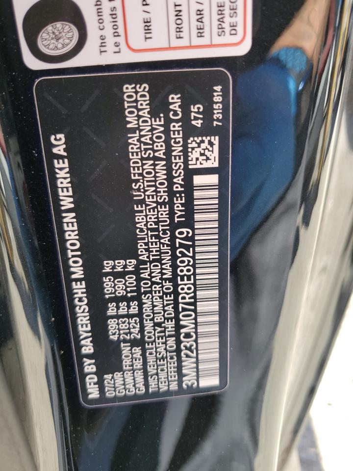 2024 BMW 2er VIN 3MW23CM07R8E89279 Copart auction photo, undercarriage / front end damage thumbnail 12