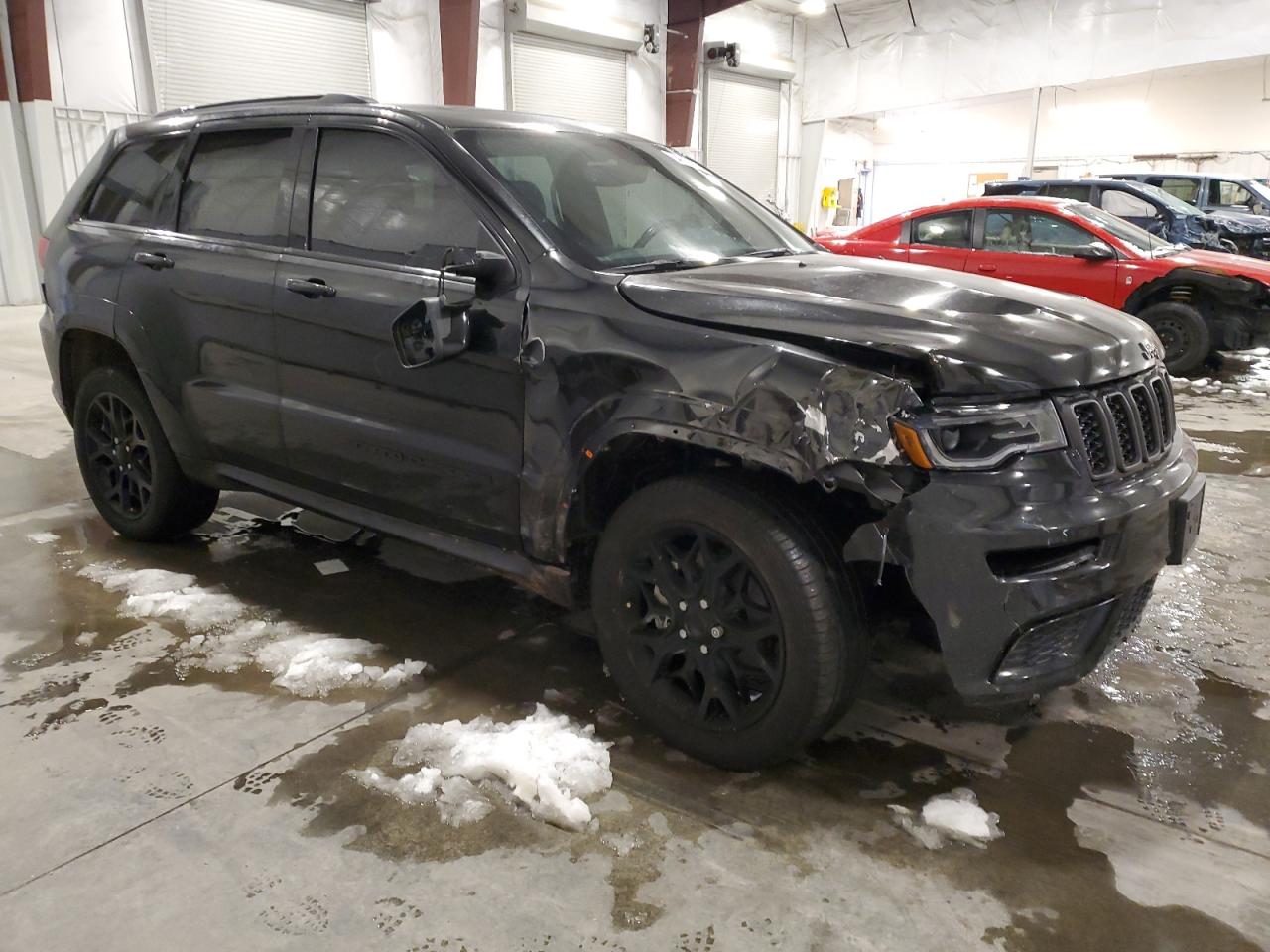 2021 Jeep Grand Cherokee VIN 1C4RJFBG6MC668729 Copart auction photo, front end / side damage thumbnail 4